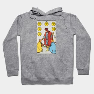 Six of pentacles tarot card Hoodie